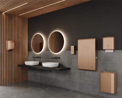 mediclinics rethinks the utilitarian aesthetic for baby changing stations in public restrooms