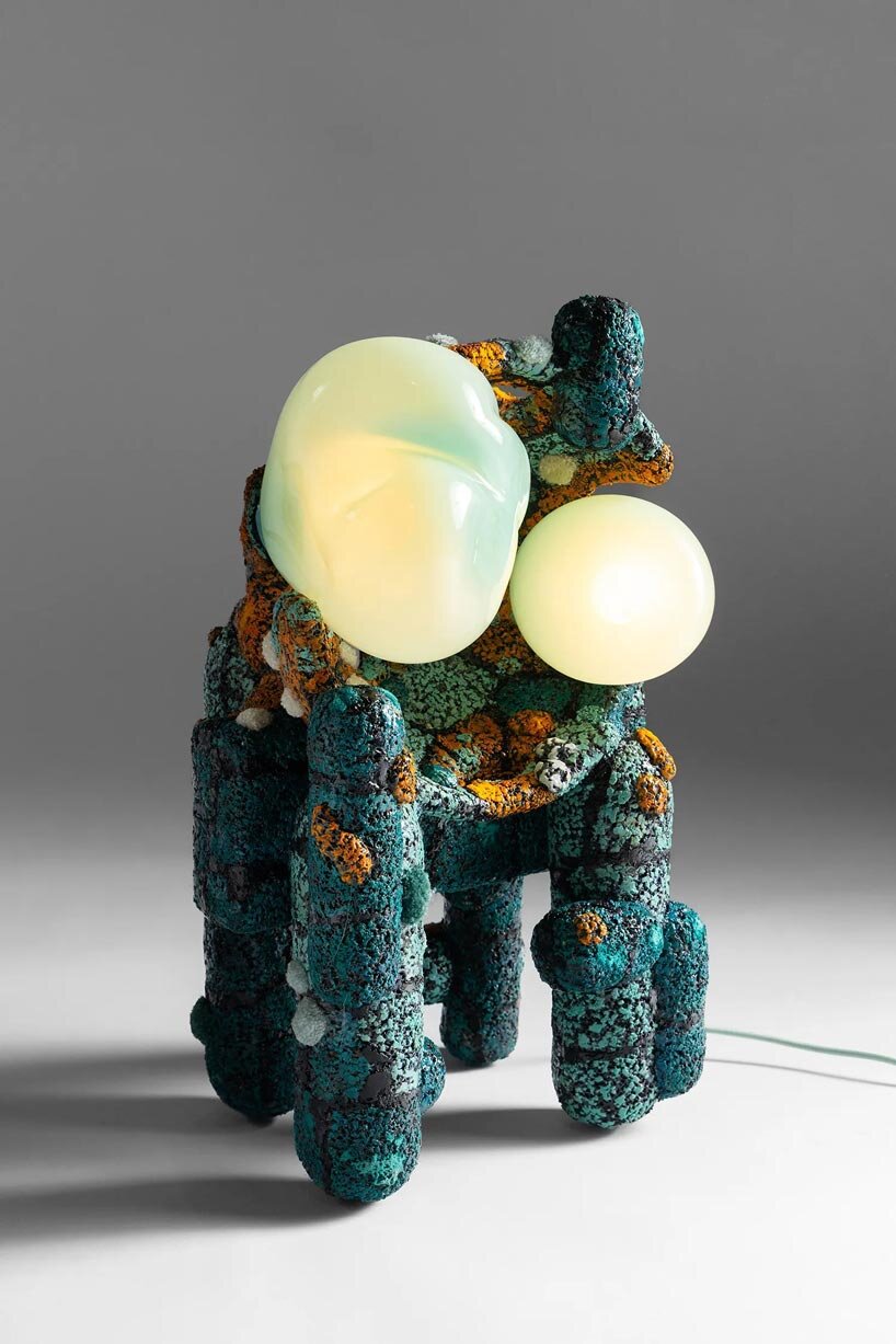 molded carpet series melts discarded fiber remnants into sculptural furniture skins - 8