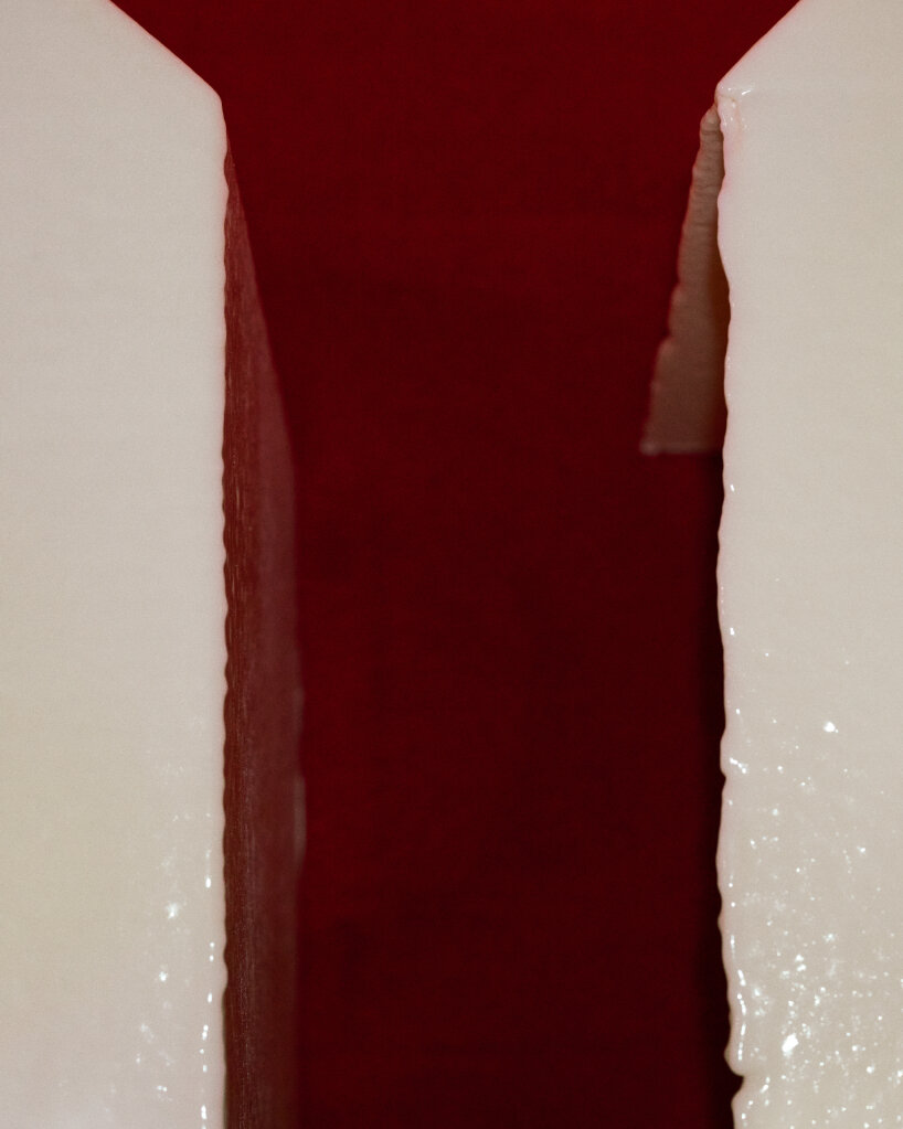 made from expanded polystyrene, the designer made 421 chairs for the show