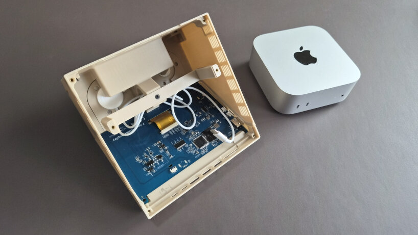 view of the rear where the Apple Mac Mini M4 is integrated into