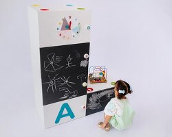 school storage units transform into modular sensory furniture for early childhood education