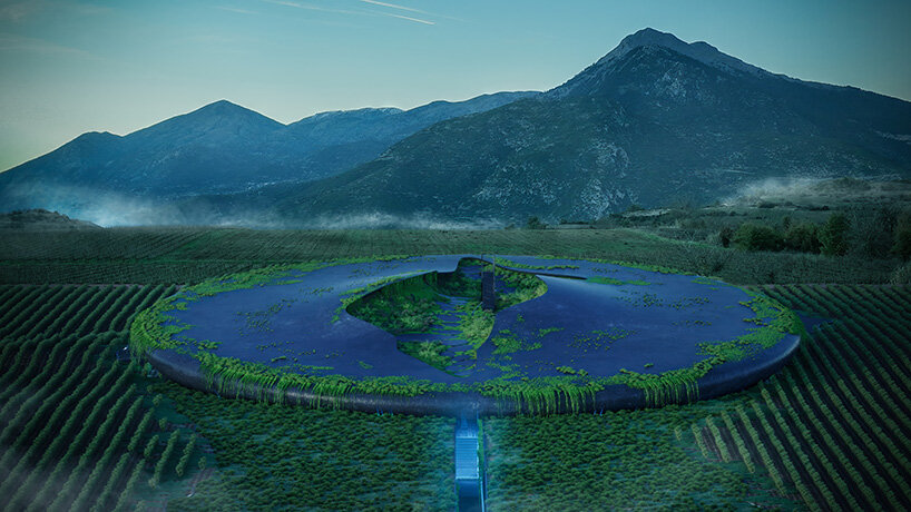 UFO-like winery by 314 architecture studio appears half buried in greek vineyards - 10