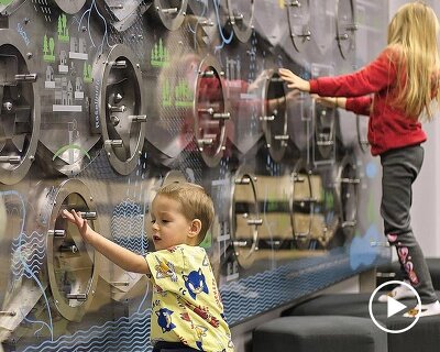 water run interactive installation maps water cycles through tactile play and movement