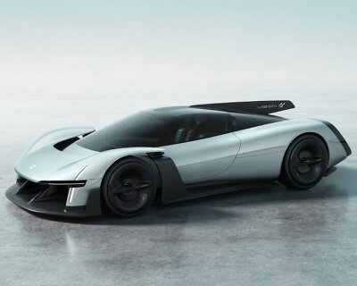 wind-sculpted hypercar by xiaomi embeds cutouts to let air pass through the teardrop body