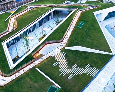radiating paving and green roofs recast xuzhou rail station as urban gateway and public realm