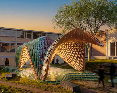reversible cultural pavilion activates public space in frankfurt 2026