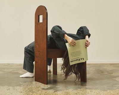 bad posture becomes design logic in mara bragagnolo’s birch plywood chair collection