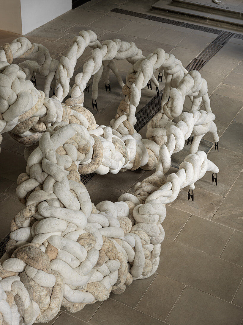 nicola turner suspends wool and horsehair installation through 18th-century chapel - 4