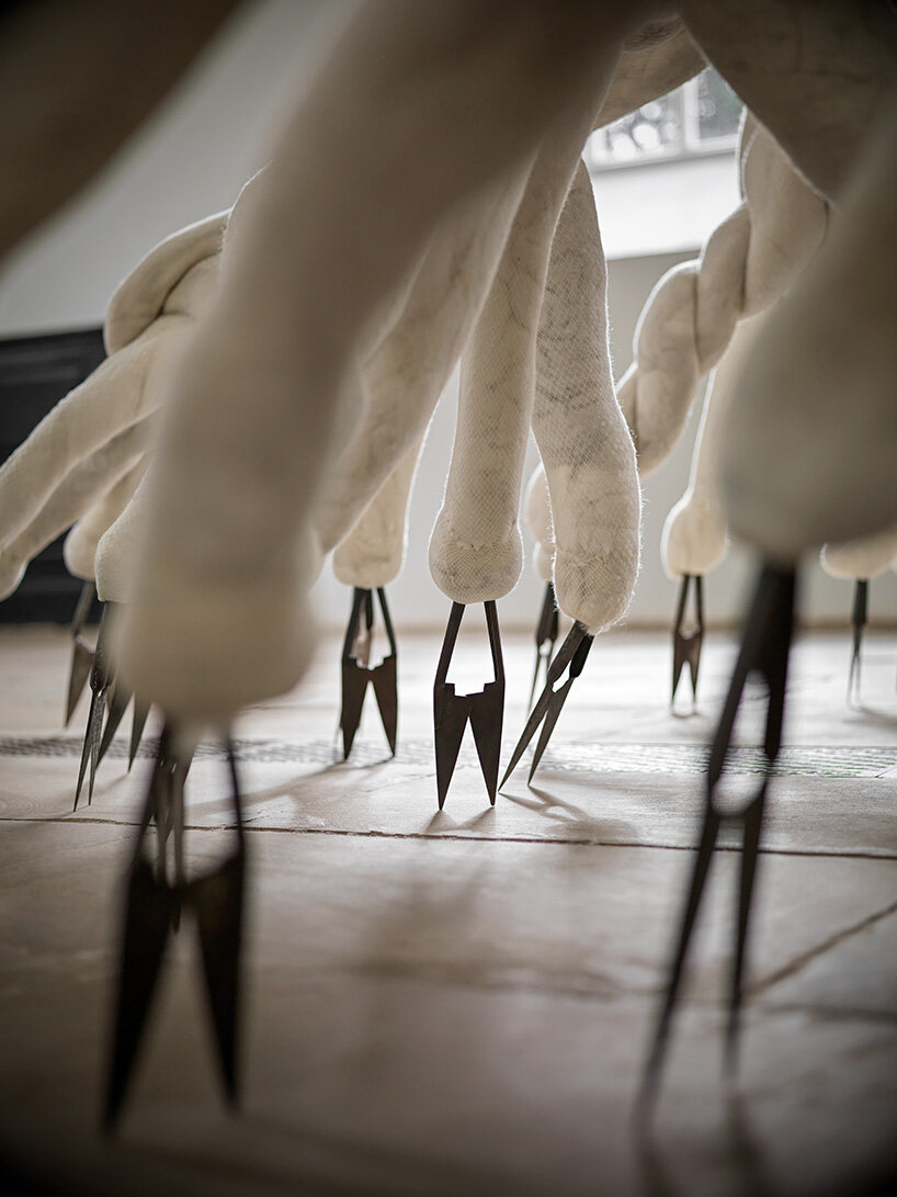 nicola turner suspends wool and horsehair installation through 18th-century chapel - 6