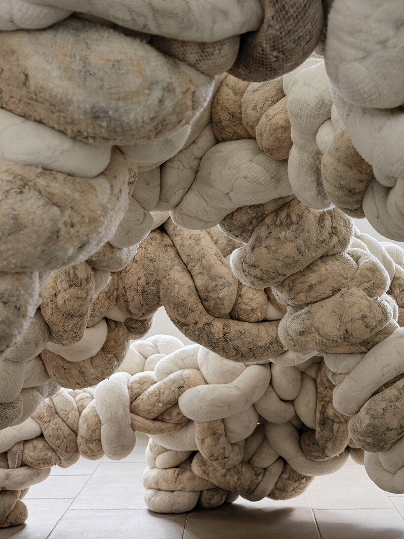 nicola turner suspends wool and horsehair installation through 18th-century chapel - 5