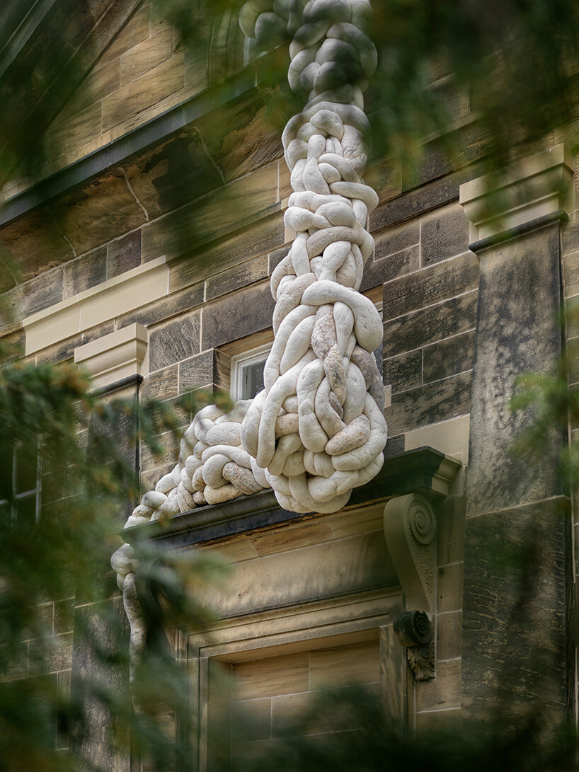 nicola turner suspends wool and horsehair installation through 18th-century chapel - 8