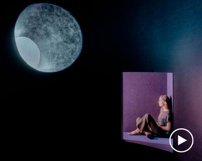 light and sound transform tubular office into an immersive relax room