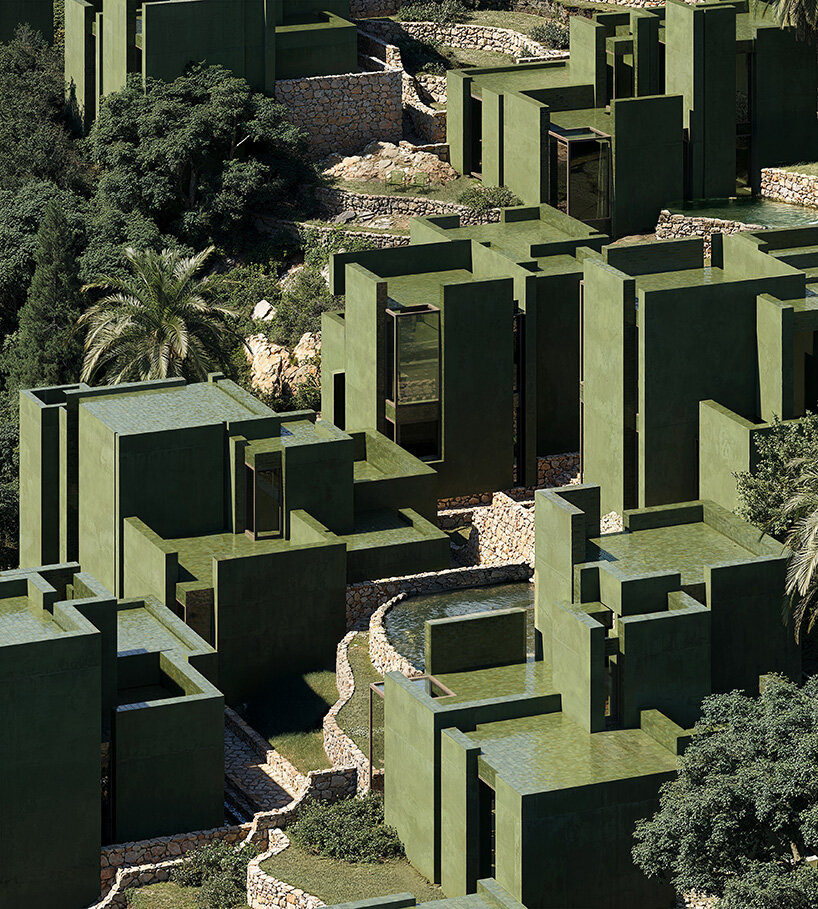 bofill taller de arquitectura drapes terraced green resort across coastal forest in albania - 5
