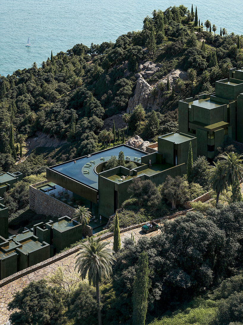 bofill taller de arquitectura drapes terraced green resort across coastal forest in albania - 8