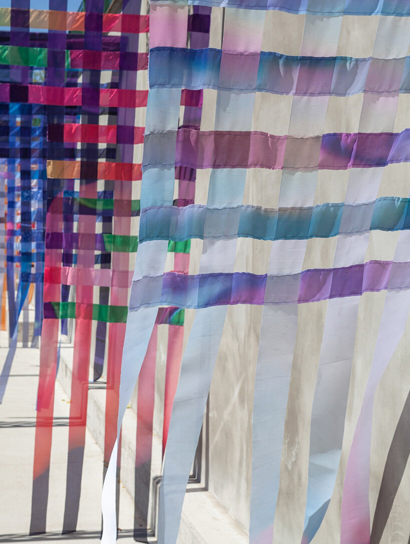 studio mo man tai reshapes urban leftovers into walk-through color field in milan - 7