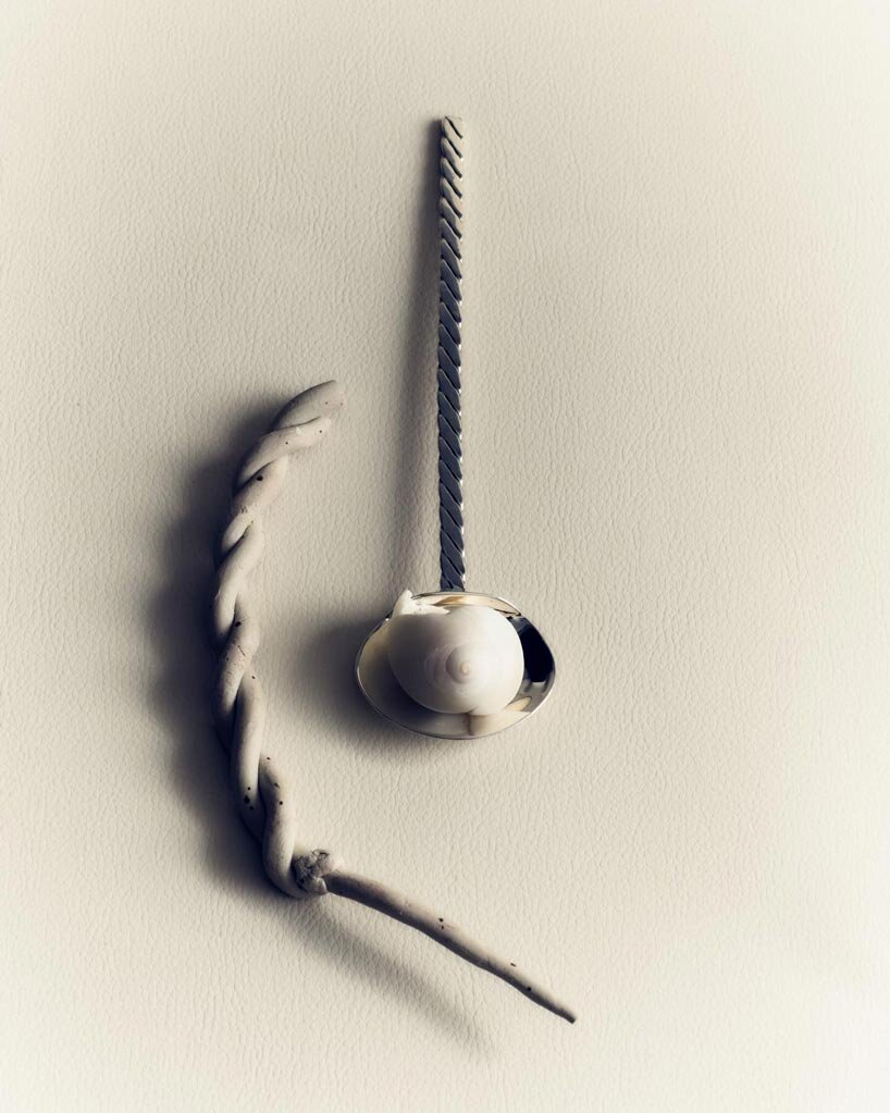 interlaced wood, metal, and fiber explore braiding as construction method in trenzar series - 9