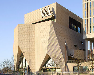 V&A east museum by o’donnell + tuomey opens in london as a folded concrete landmark
