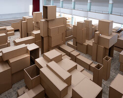 antony gormley fills italy's galleria continua with bodies built like labyrinth cities