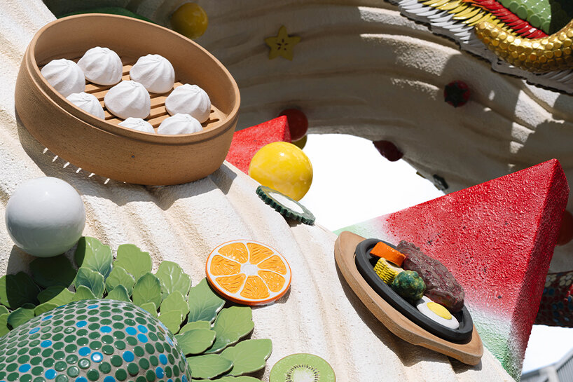 arno coenen bejewels dragon sculptures with taiwanese ingredients at huannan market - 7