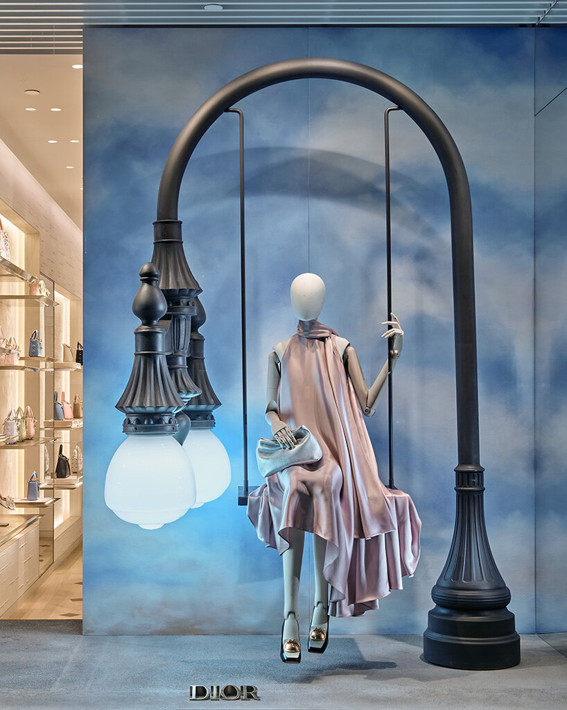 alex chinneck twists NYC taxis and LA cars into storefront sculptures for dior - 6