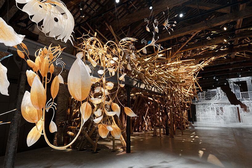 india pavilion explores memories of home through thread, bamboo, and earth in venice - 6