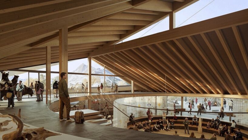 kengo kuma and paul raff's new national park visitor center blends into canadian rockies - 5