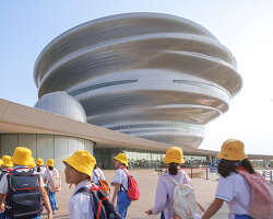 MAD builds hainan science museum as single spiraling volume that floats