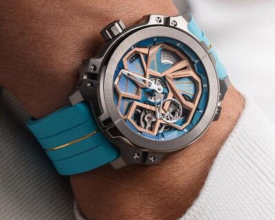 gold and meteorite shape ‘the architect’ timepiece by mauron musy and arturo tedeschi