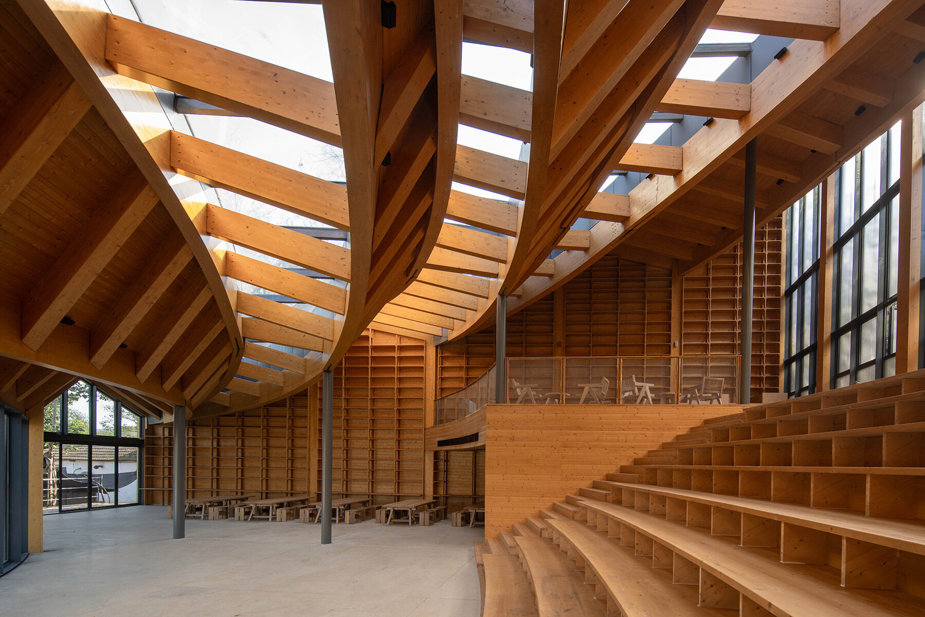 timber roof crowns a workshop reviving rural craft traditions in china