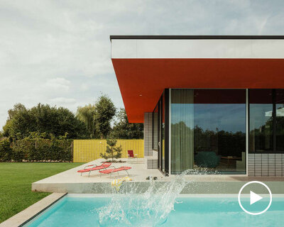vens vanbelle reshapes painter's former home through de stijl aesthetics and primary colors