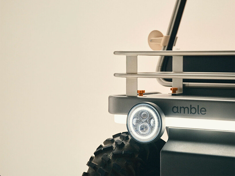 cork, canvas, and lunar rover cues shape this electric beach buggy 'amble one' - 3
