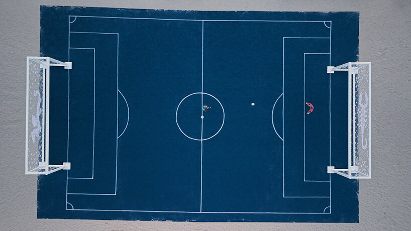 argentine artisans crochet soccer nets into monumental artworks on miami beach - 15