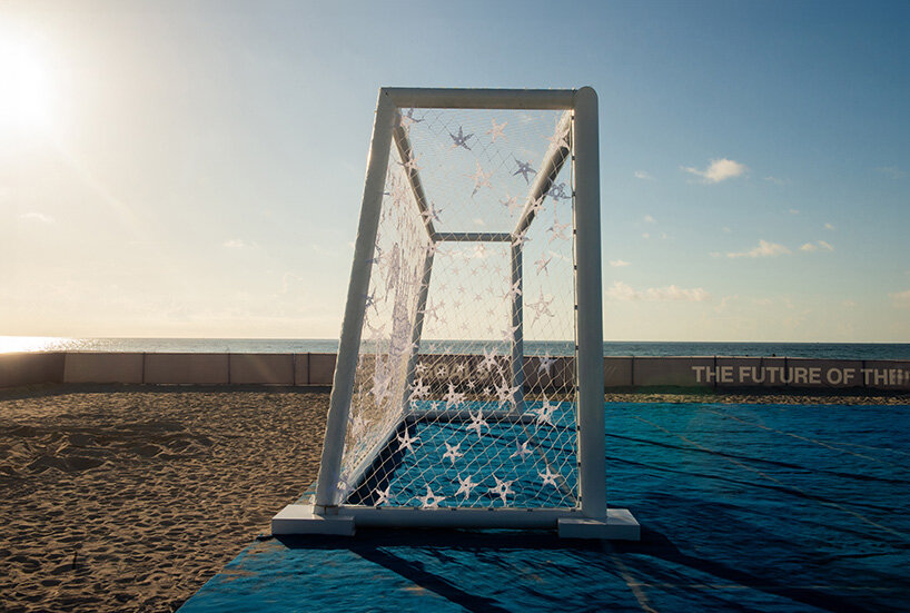 argentine artisans crochet soccer nets into monumental artworks on miami beach - 7