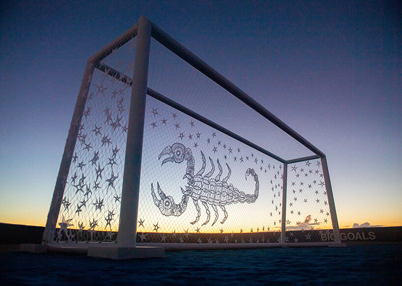 argentine artisans crochet soccer nets into monumental artworks on miami beach - 13