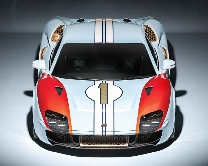 GT40 silhouette reworked into 800-hp carbon fiber supercar restomod