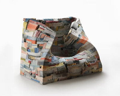 jongjin park transforms folded paper into porcelain sculptures that preserve every crease