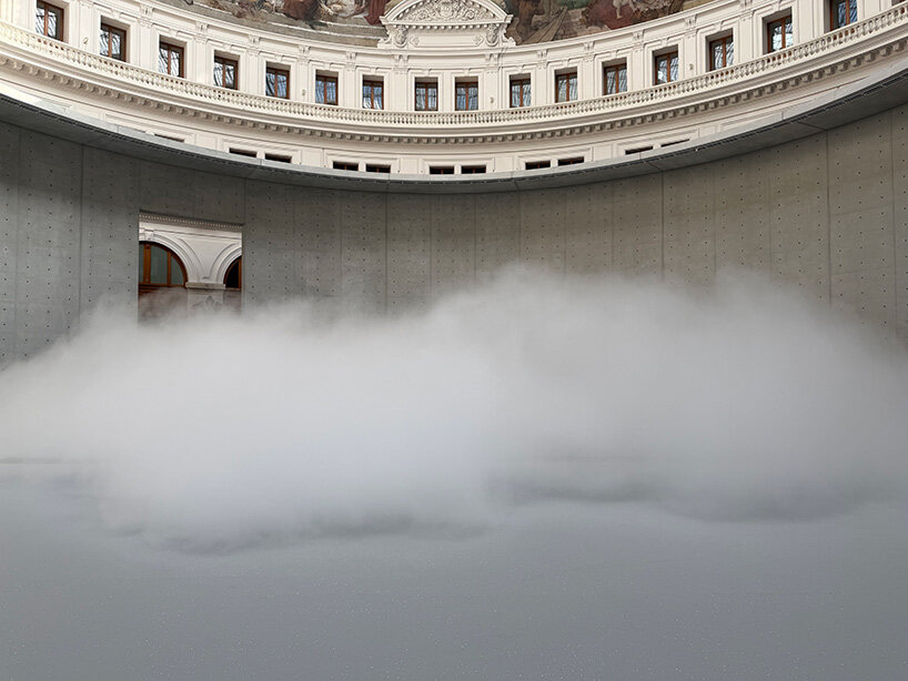 living fog cloud by fujiko nakaya fills tadao ando's rotunda at bourse de commerce in paris - 16