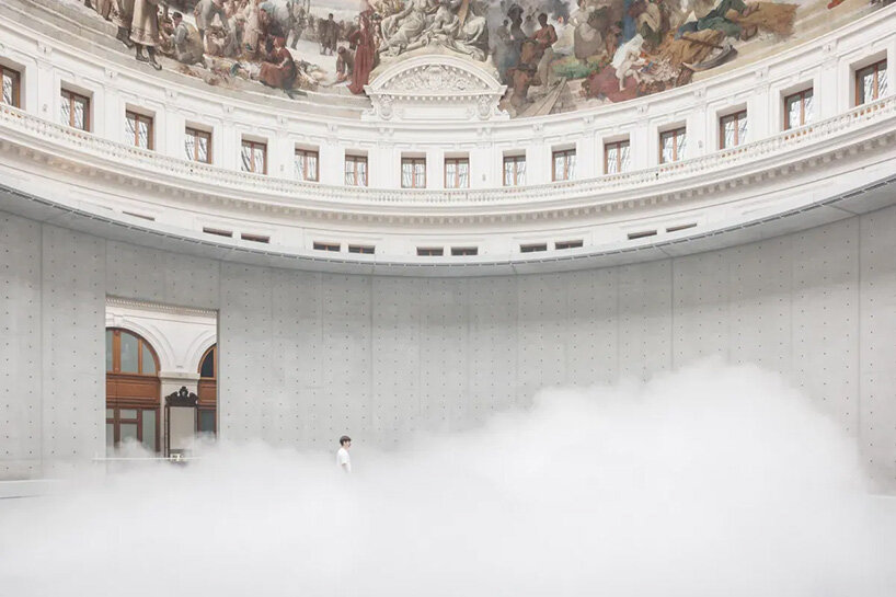 living fog cloud by fujiko nakaya fills tadao ando's rotunda at bourse de commerce in paris - 14