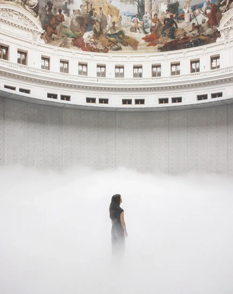 living fog cloud by fujiko nakaya fills tadao ando's rotunda at bourse de commerce in paris - 10