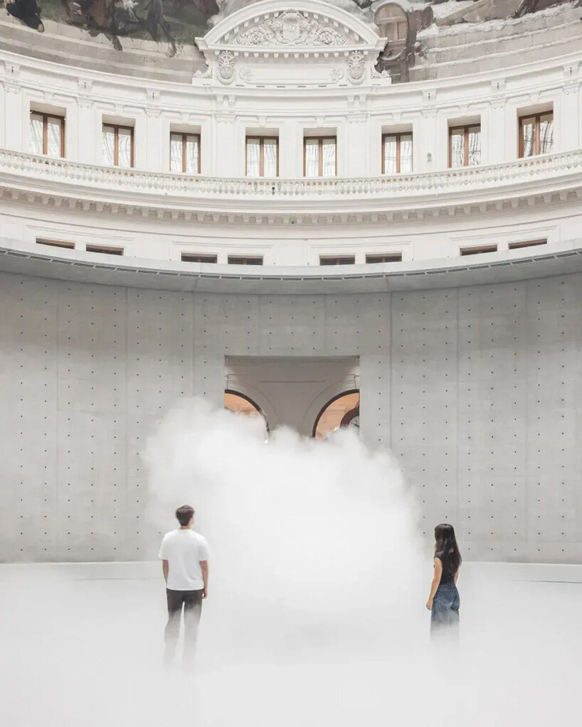 living fog cloud by fujiko nakaya fills tadao ando's rotunda at bourse de commerce in paris - 9