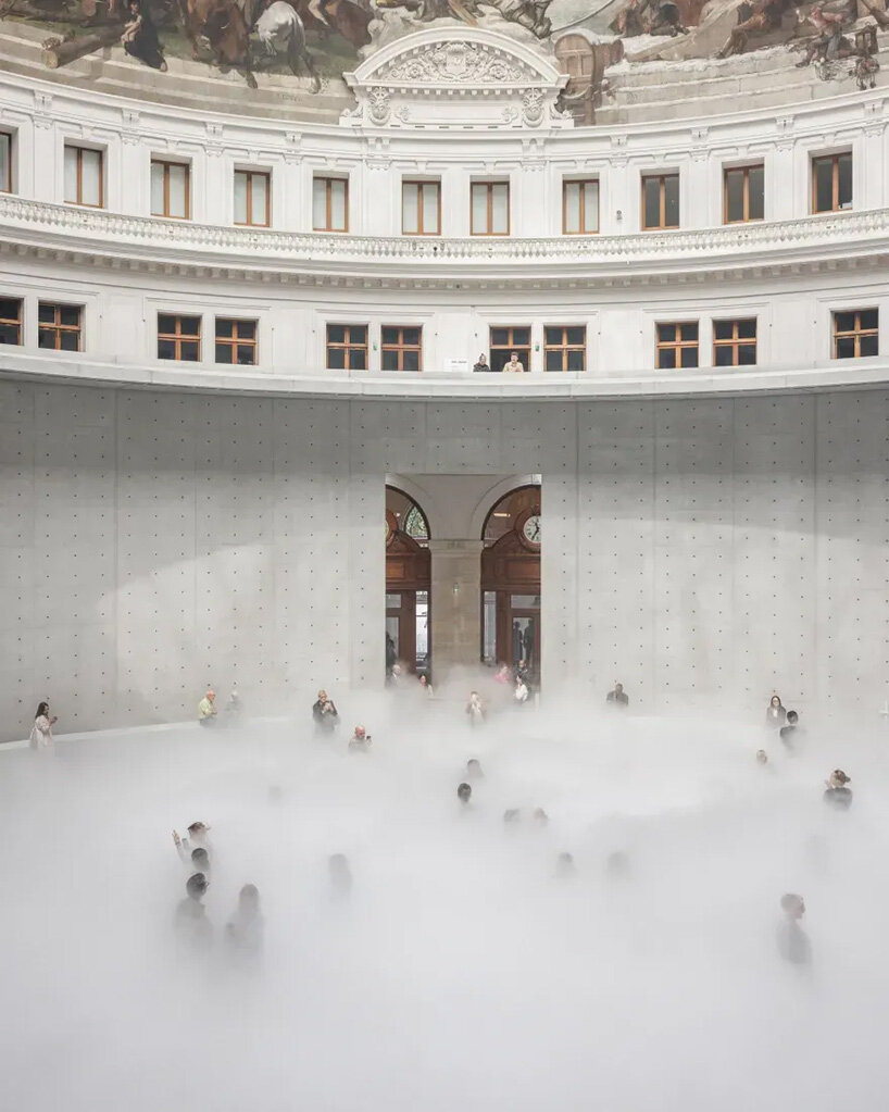 living fog cloud by fujiko nakaya fills tadao ando's rotunda at bourse de commerce in paris - 8