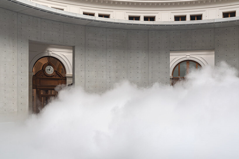 living fog cloud by fujiko nakaya fills tadao ando's rotunda at bourse de commerce in paris - 7