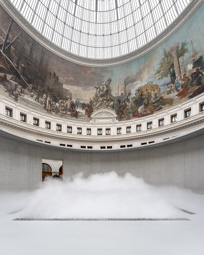 living fog cloud by fujiko nakaya fills tadao ando's rotunda at bourse de commerce in paris - 4