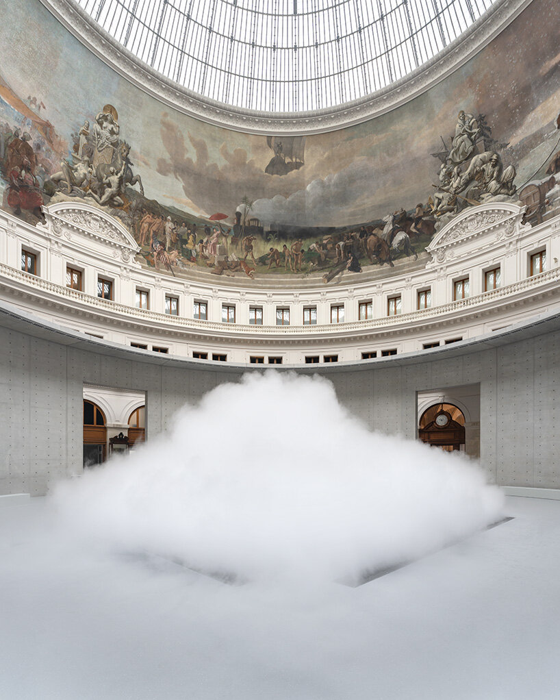 living fog cloud by fujiko nakaya fills tadao ando's rotunda at bourse de commerce in paris - 5