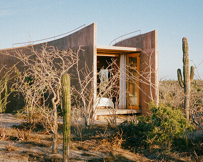 casa langosta opens as nereidas' pink concrete stay in the coastal desert of mexico