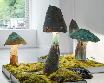 karl monies shapes inherited craft into glowing fungi and symbolic vessels