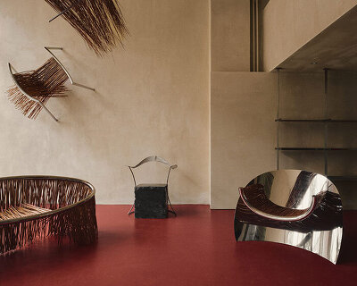 in paweł grunert's world, chairs grow like vines and wicker runs free