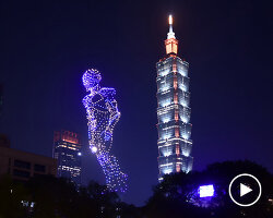 thousands of drones reimagine taipei’s skyline as an urban exhibition canvas