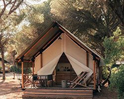 trenchs studio threads low-impact glamping among the pines of southern spain