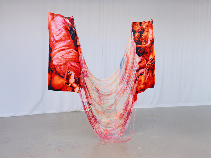 kristian v.k. falden unravels AI images into fragile textiles - 1